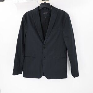 John Varvatos Sport Coat Mens 38 Peak lapel black cotton lined textured blazer